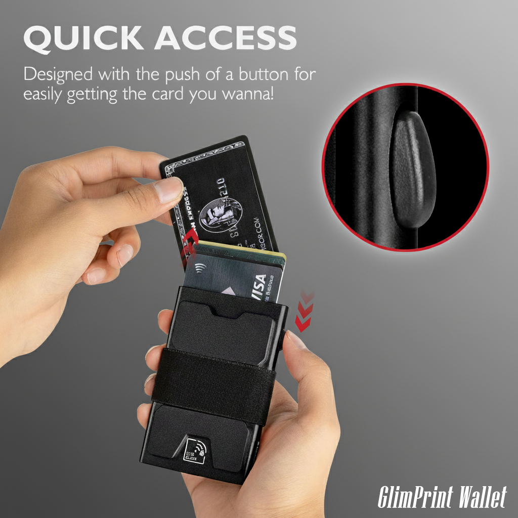 GLIMPRINT Aluminum Wallet - RFID Blocking 12+ Cards Holder