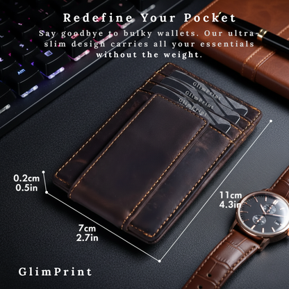 GlimPrint Ultra-Thin Vintage Wallet
