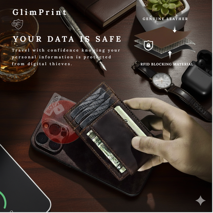 GlimPrint Ultra-Thin Vintage Wallet