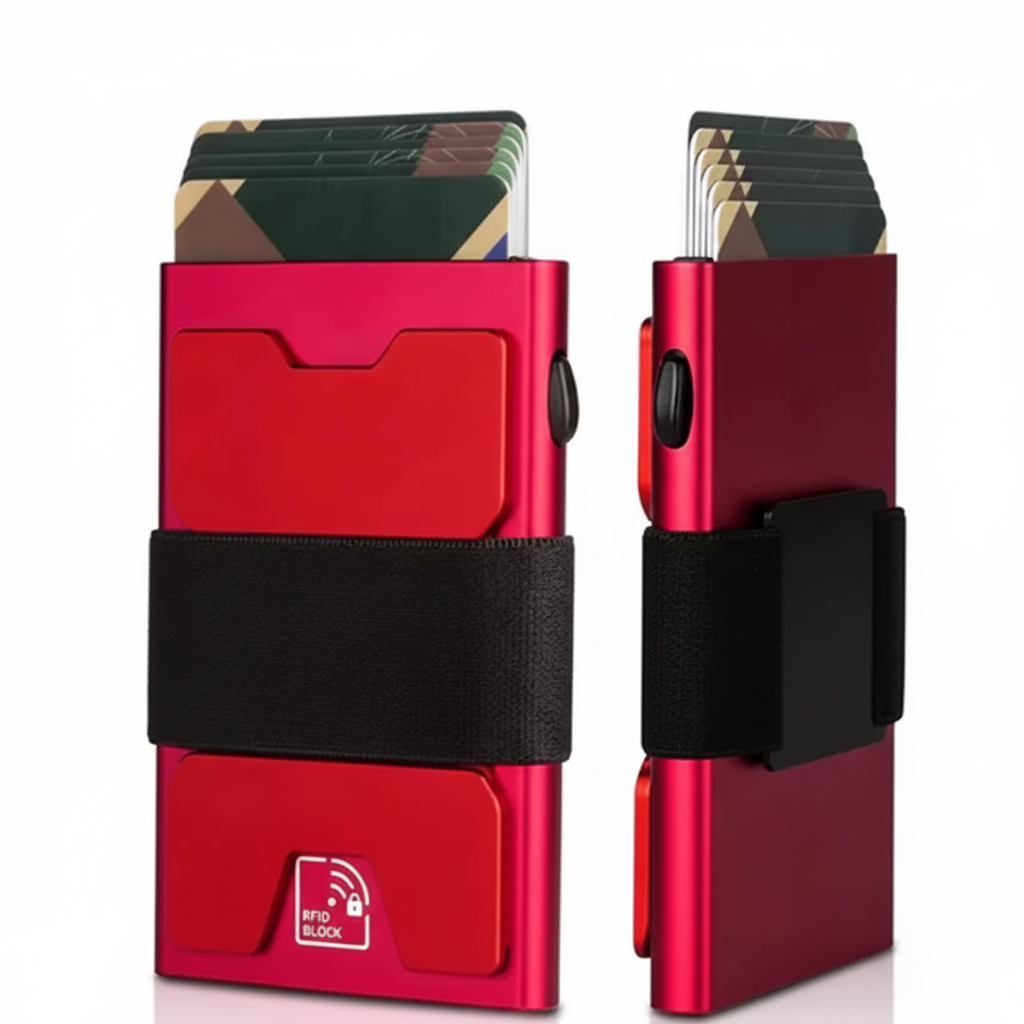 GLIMPRINT Aluminum Wallet - RFID Blocking 12+ Cards Holder